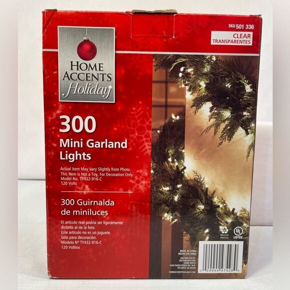 Clear Mini Garland Lights NWT - Picture 1 of 3